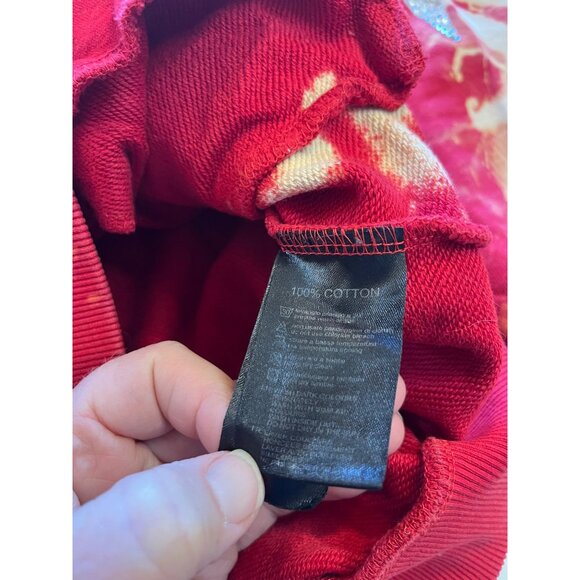 Avenue George V Paris men’s Red bleach art Leopard Hooded Sweatshirt S hoodie - Picture 4 of 16